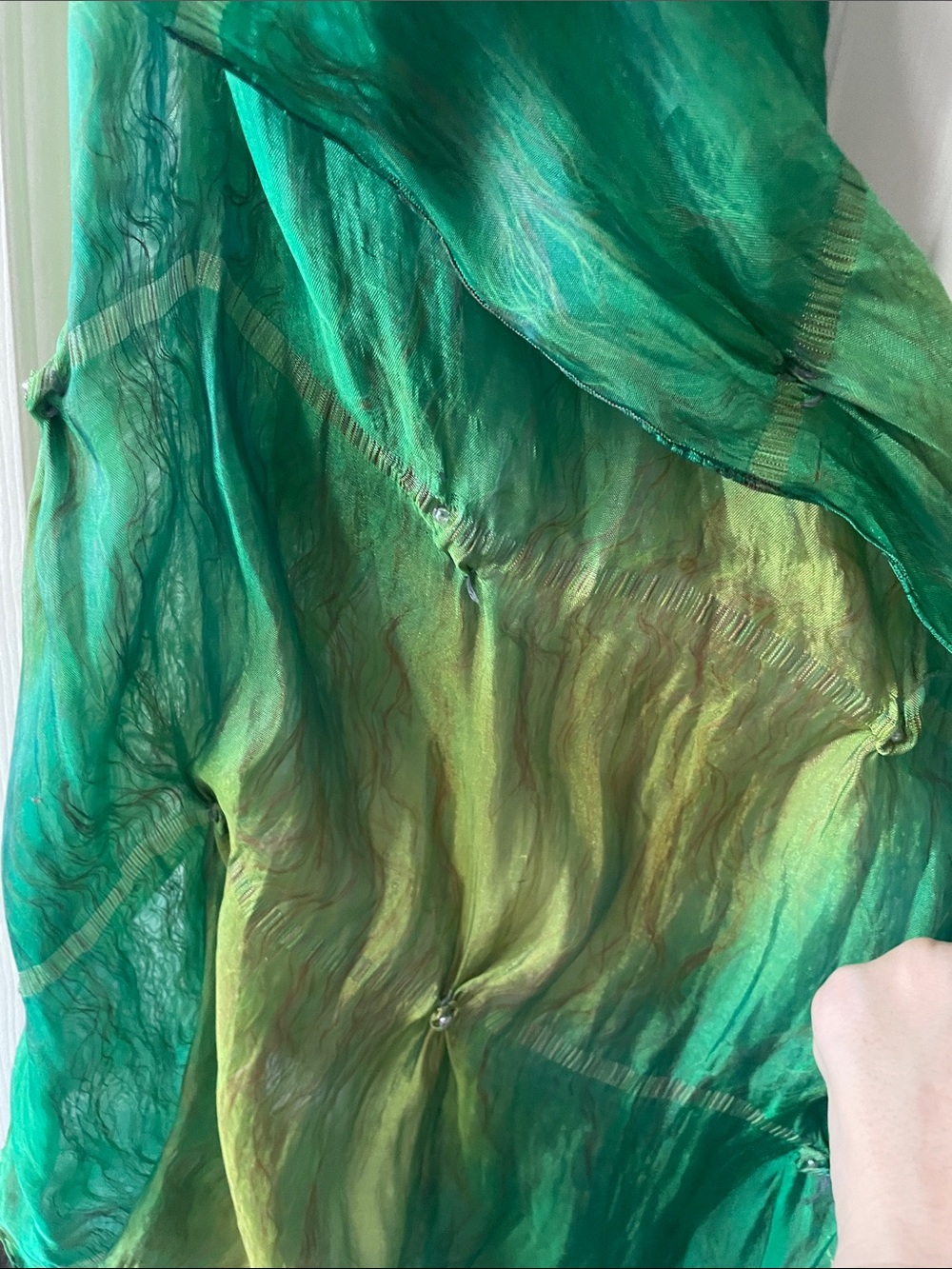 VTG HANDMADE SILK SCARF - Picture 6 of 13